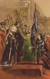 Juana de Arco dirigiéndose al Rey de English School